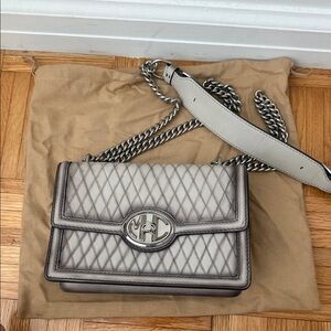 Michael Kors Collection Gray Quilted Crossbody Bag